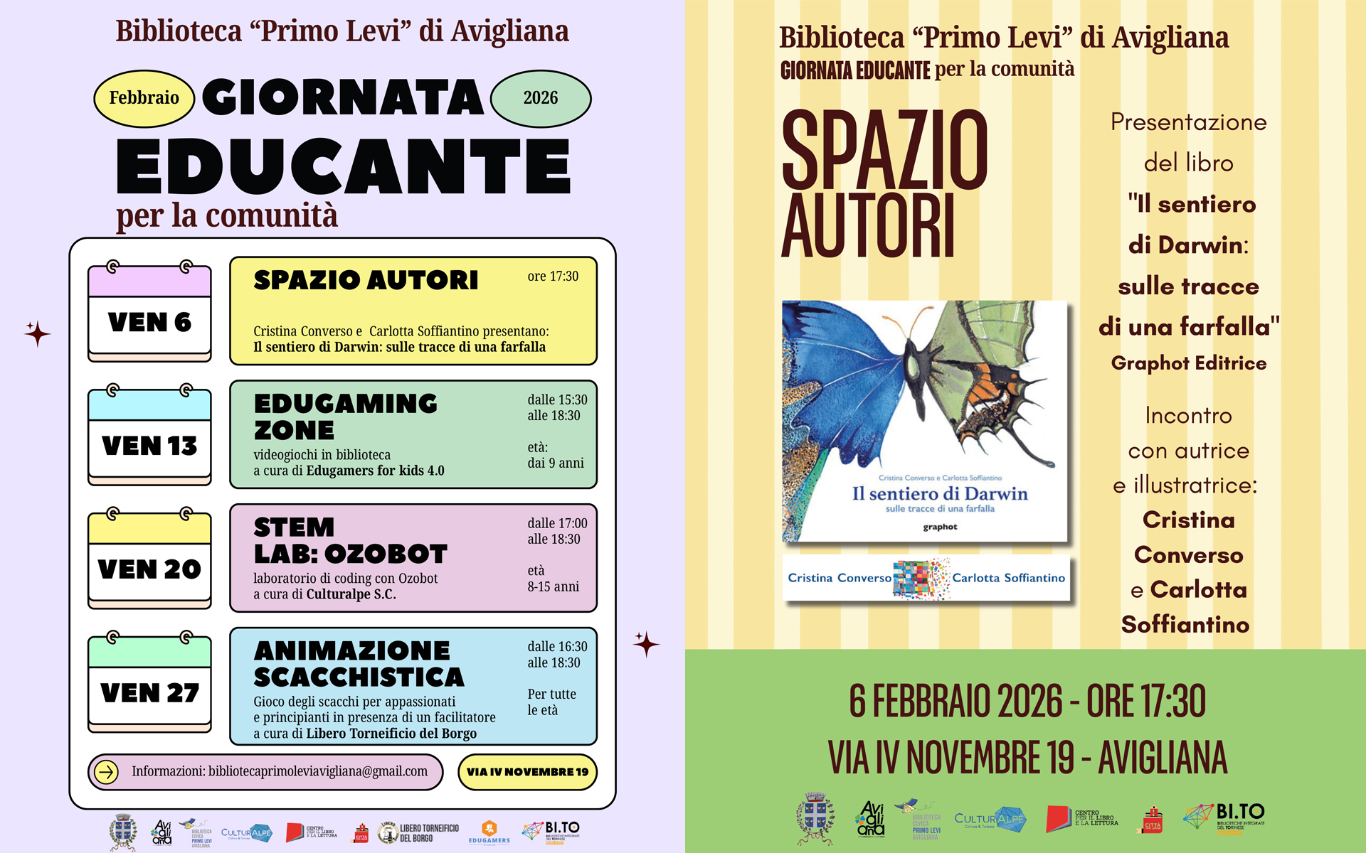 Gli appuntamenti del venerdì della Giornata educante per la comunità - Febbraio 2026