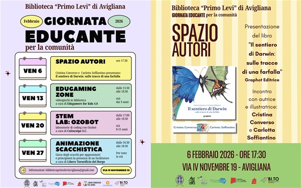Gli appuntamenti del venerdì della Giornata educante per la comunità - Febbraio 2026