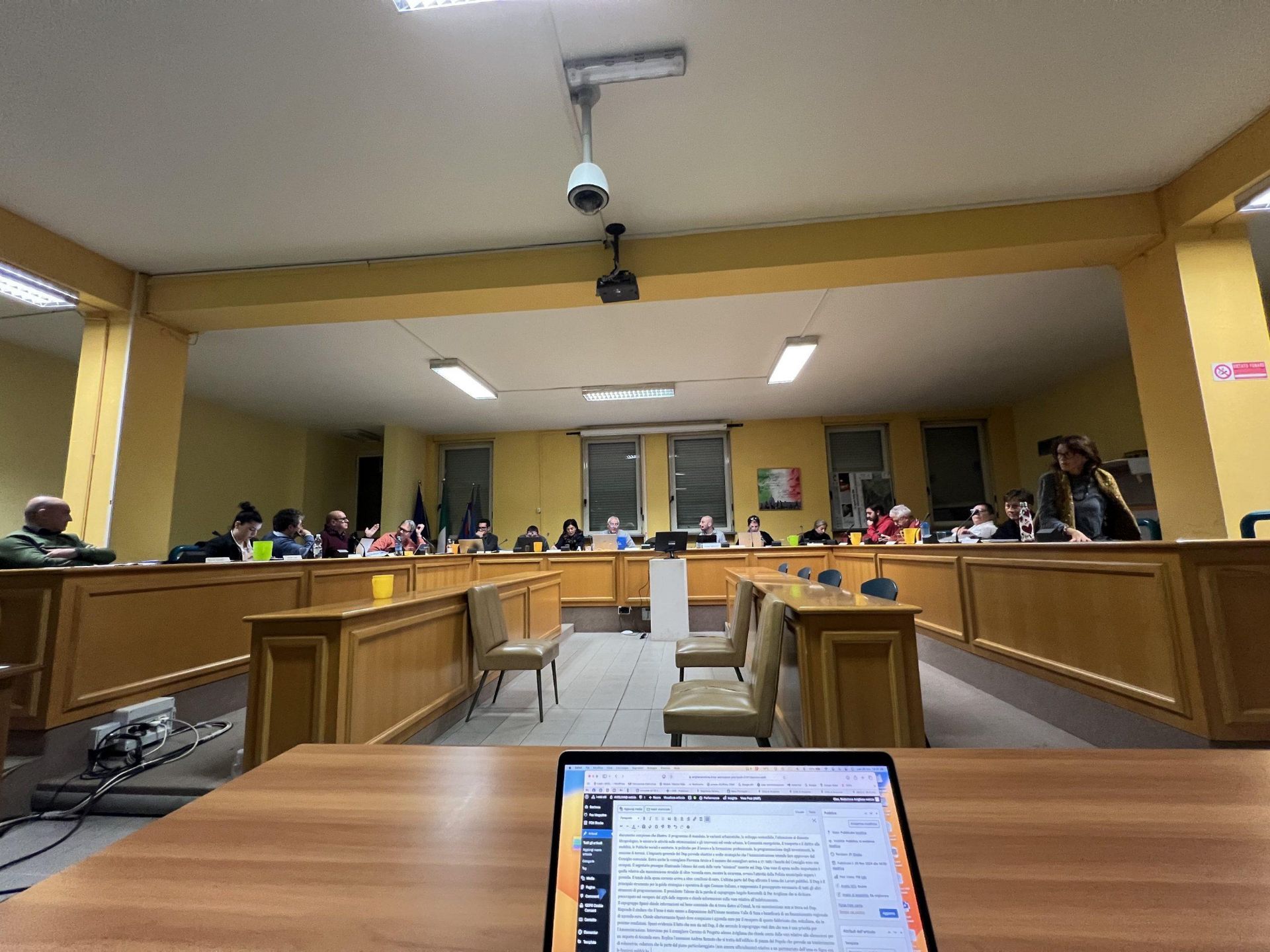 Una seduta del Consiglio comunale di Avigliana (archivio Avigliana notizie)