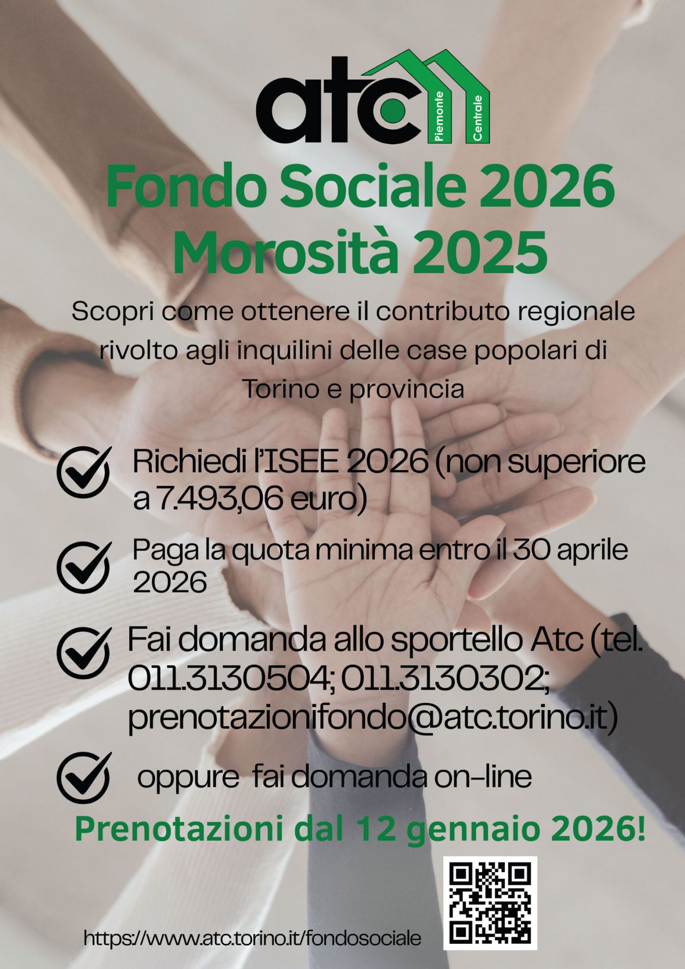 Fondo sociale 2026 morosità 2025